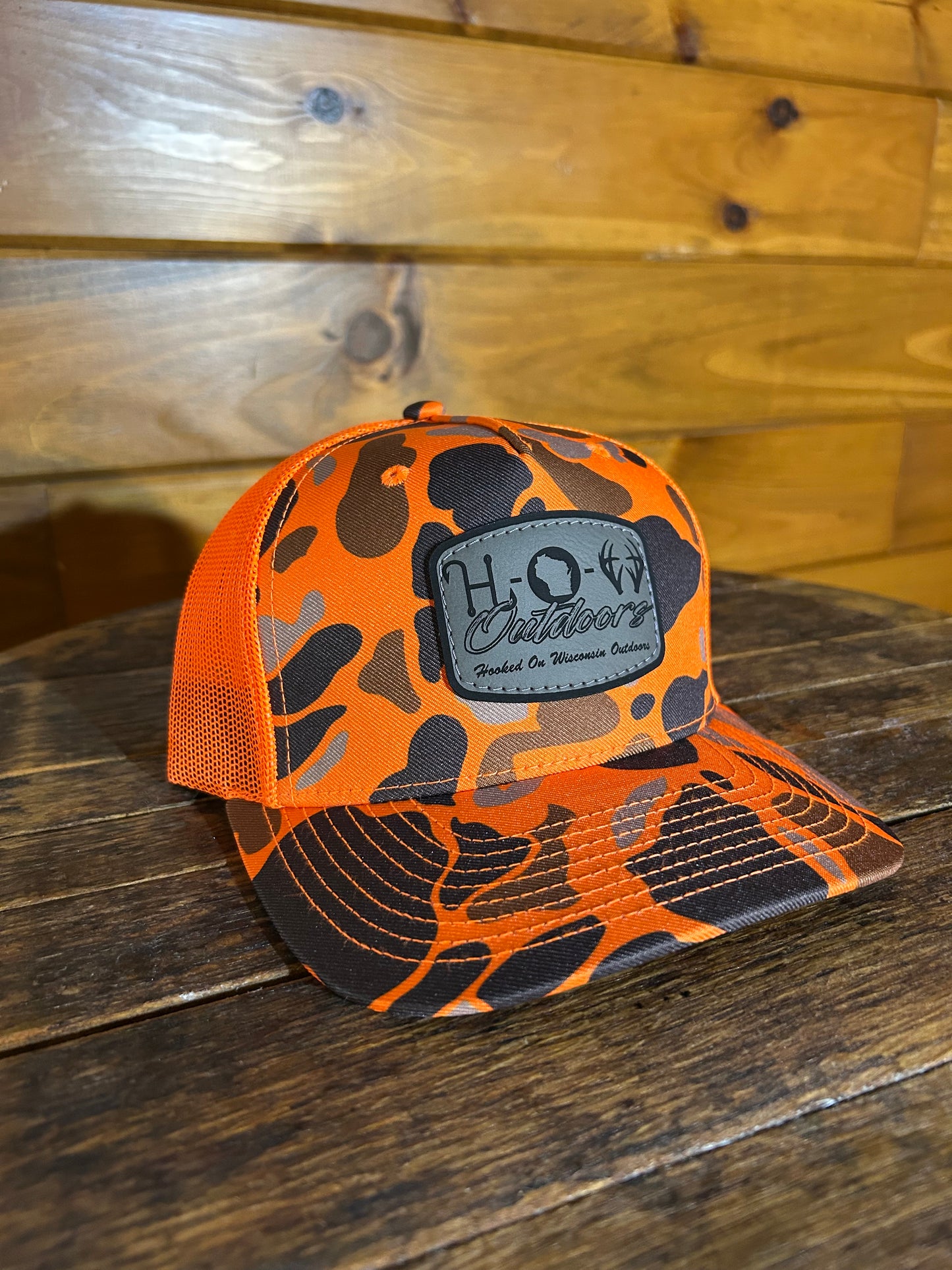 Richardson 112 Blaze Orange Camo Hat