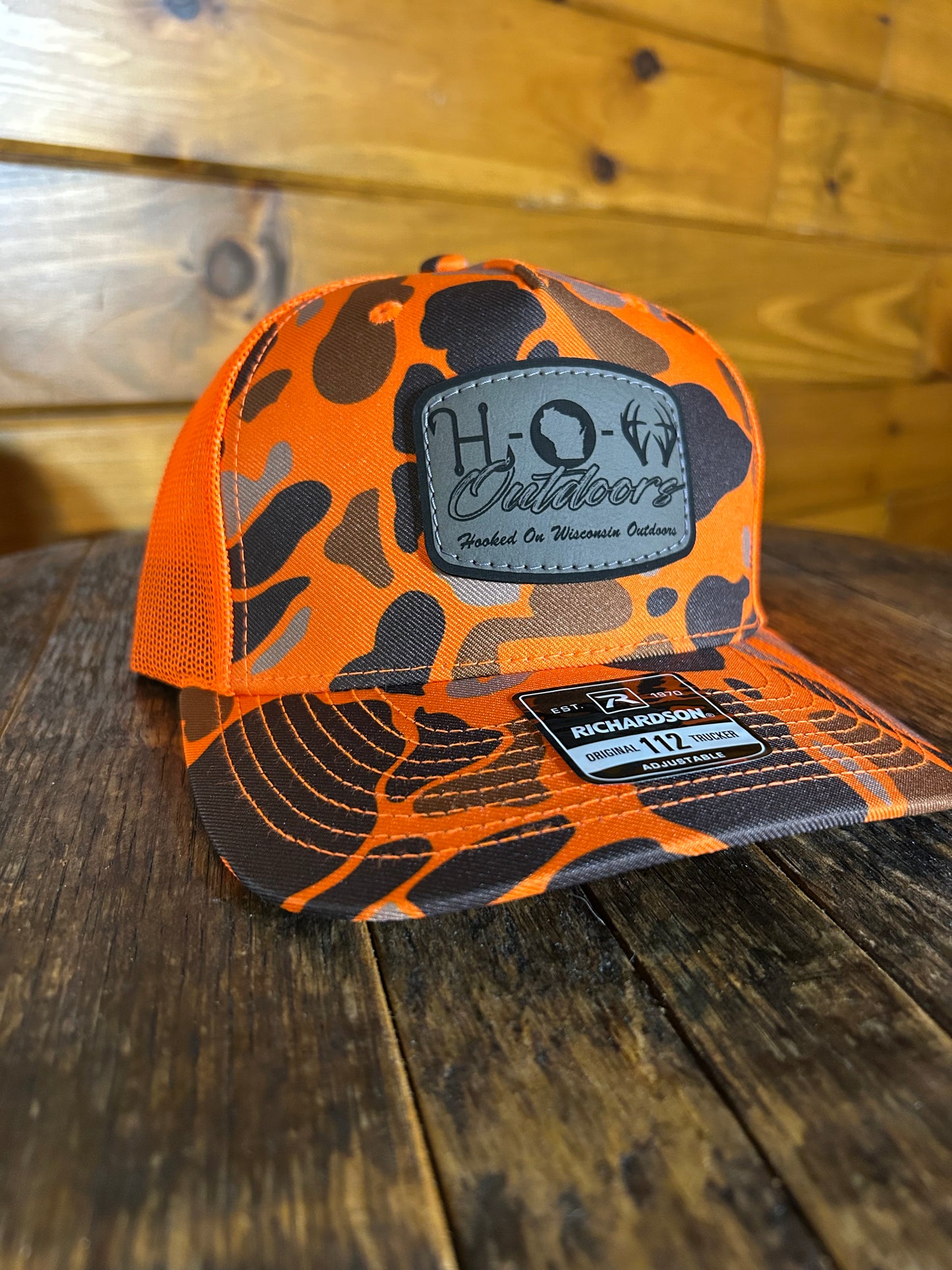 Richardson 112 Blaze Orange Camo Hat