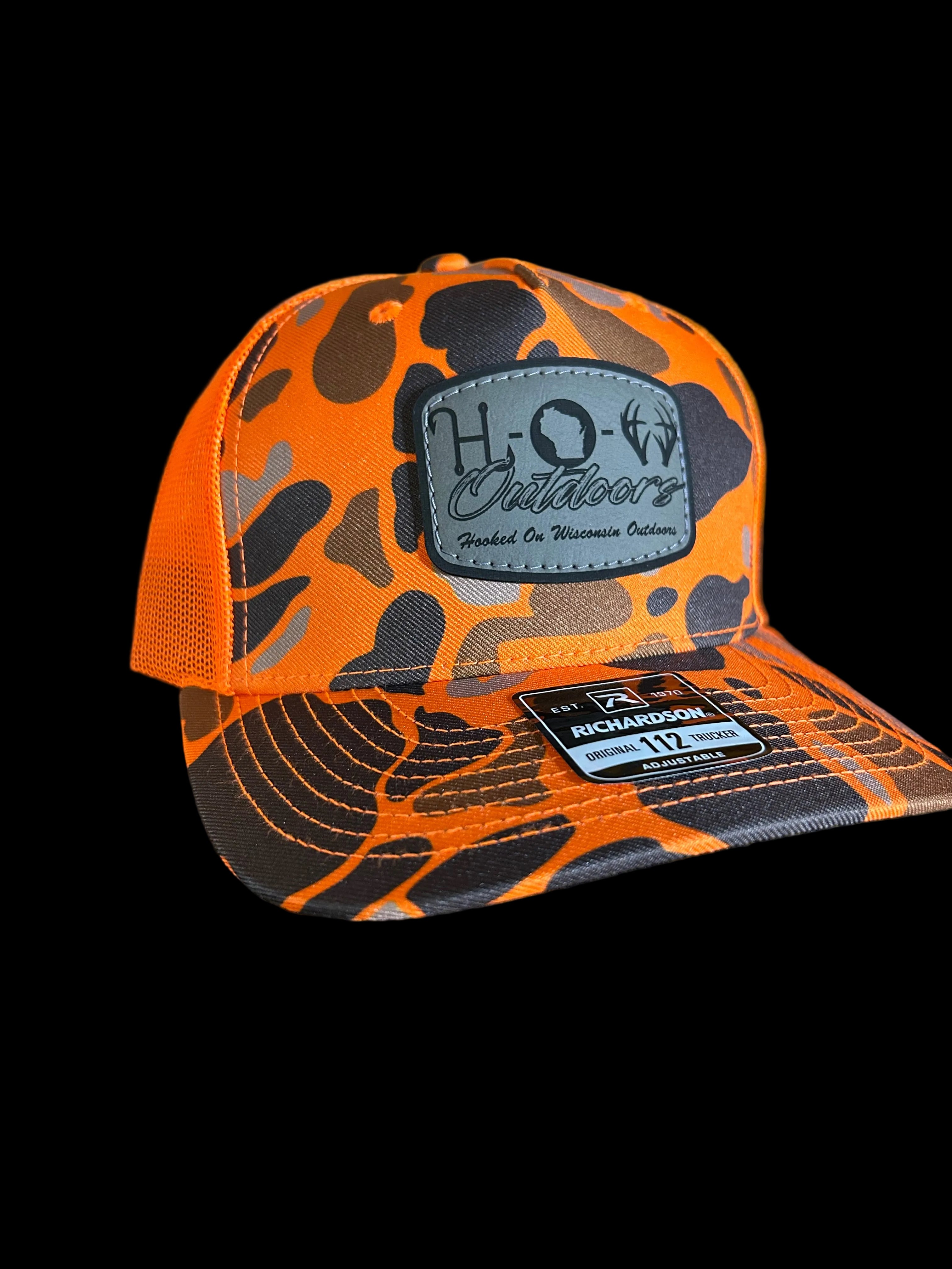 Richardson 112 Blaze Orange Camo Hat